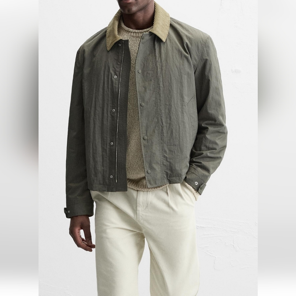 Men's Zara Contrasting Collar Jacket